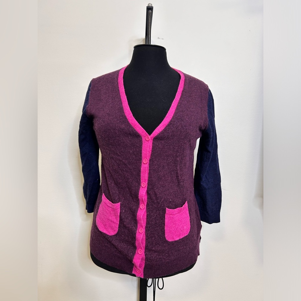 ◾️Clements Ribeiro Pop Merino Wool Multicolour Button Front Cardigan